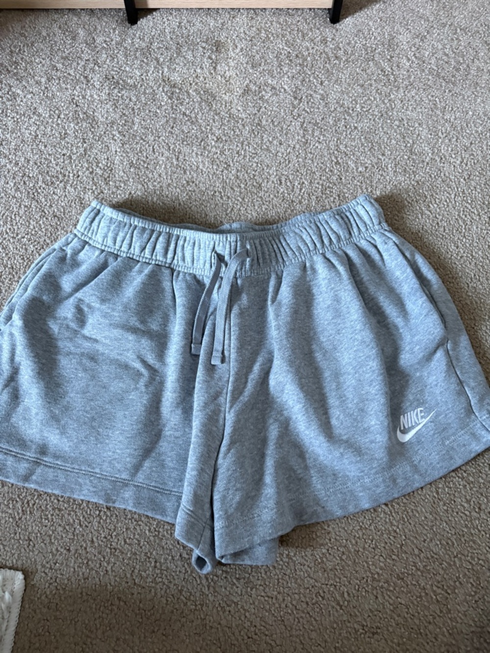Nike Women's Light Gray Athletic Drawstring Shorts wore once